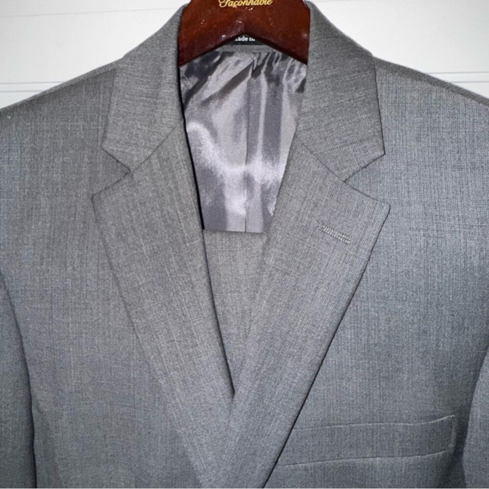 Pronto Uomo The Men's Warehouse Modern Fit Wool Blend Suit Charcoal Gray 36R - Picture 4 of 16